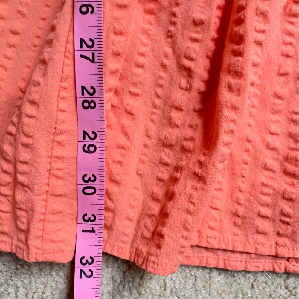 A New Day Peach Mini Dress 100% Cotton Cute Babydoll Dress! - Picture 14 of 15